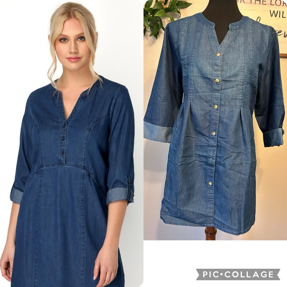 Collections Etc denim cotton camisole